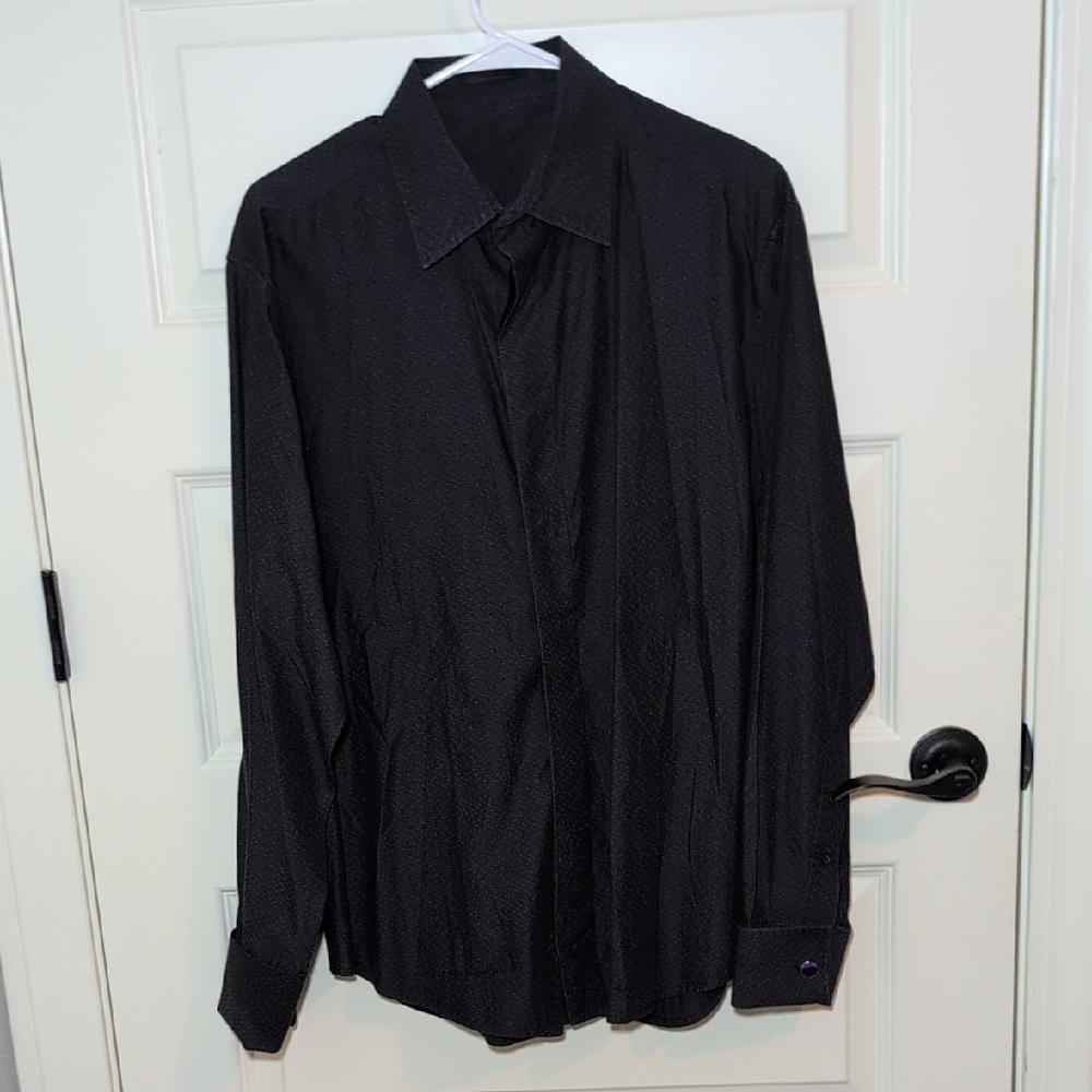 Men's Elie Tahari Alexander Shirt Black/Grey, XL